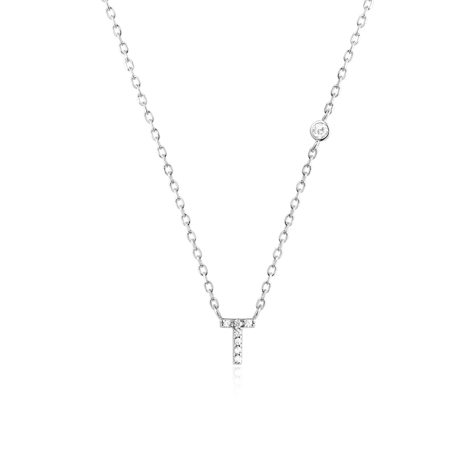 COLLAR INICIAL A-Z EN PLATA 925