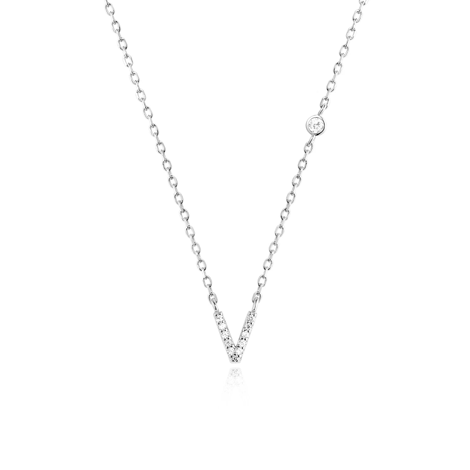 COLLAR INICIAL A-Z EN PLATA 925