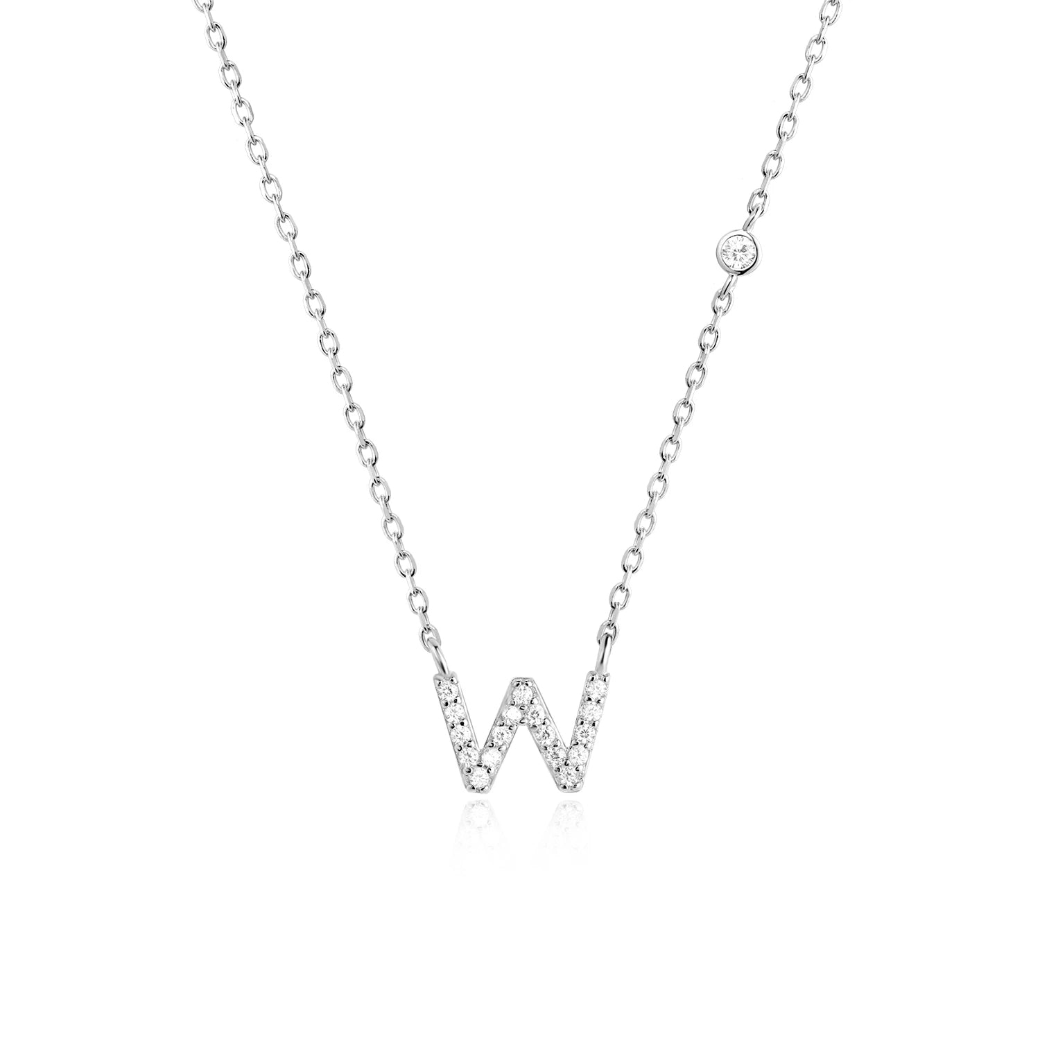 COLLAR INICIAL A-Z EN PLATA 925