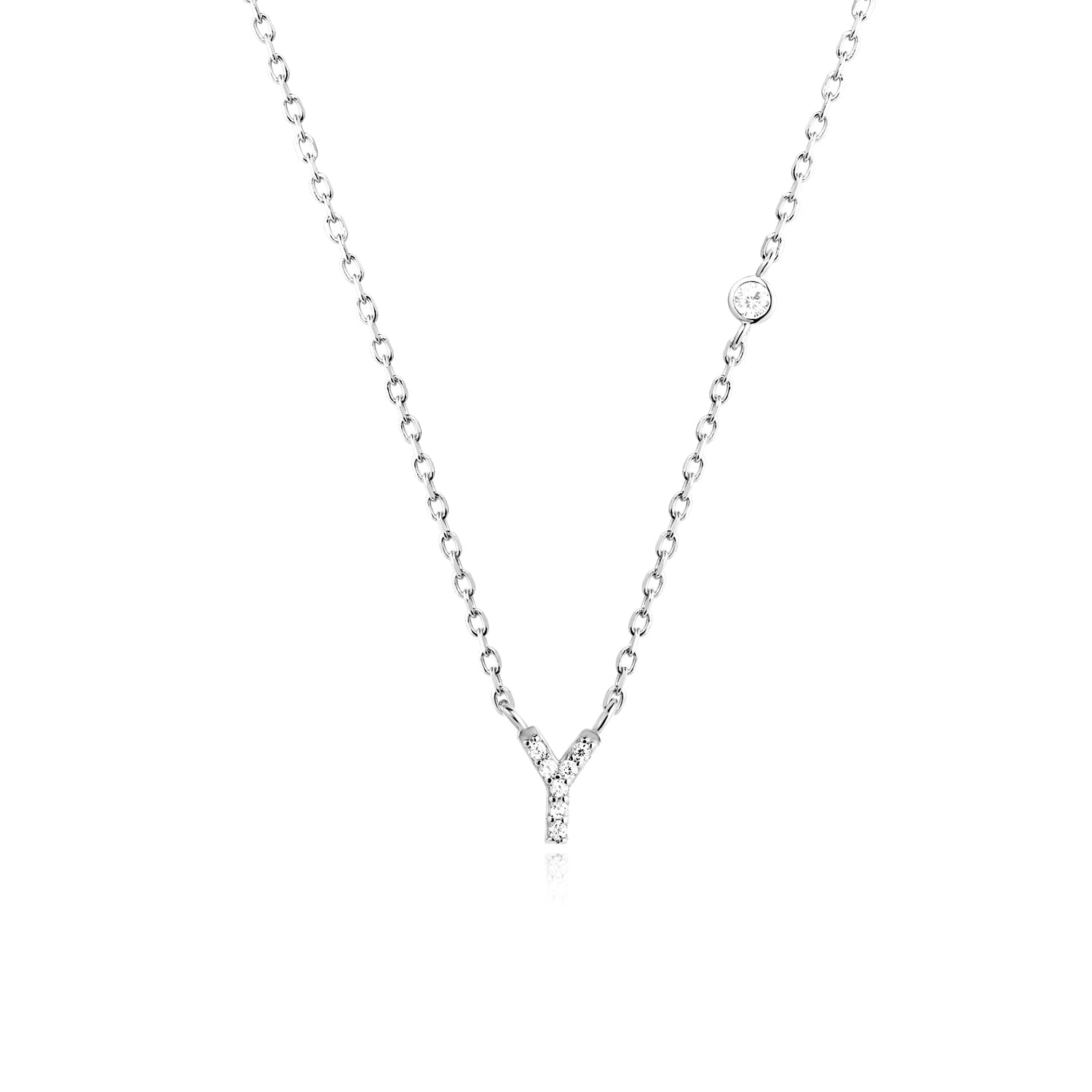 COLLAR INICIAL A-Z EN PLATA 925