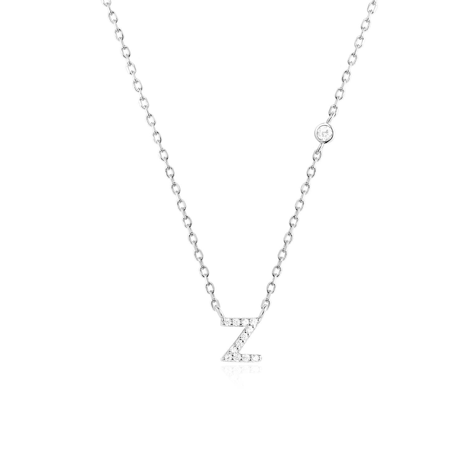 COLLAR INICIAL A-Z EN PLATA 925